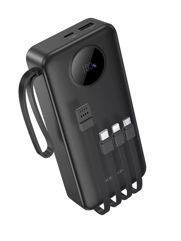 Внешний аккумулятор BJ53A 20000 mAh с кабелями Внешний аккумулятор BJ53A 20000 mAh с кабелями