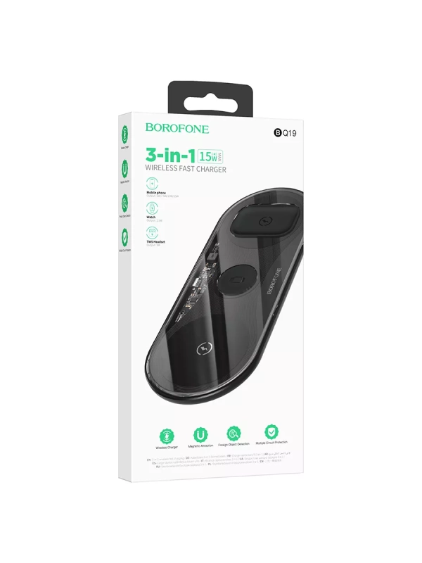 Зарядное устройство 3-в-1 для iPhone, Airpods, Watch Зарядное устройство 3-в-1 для iPhone, Airpods, Watch