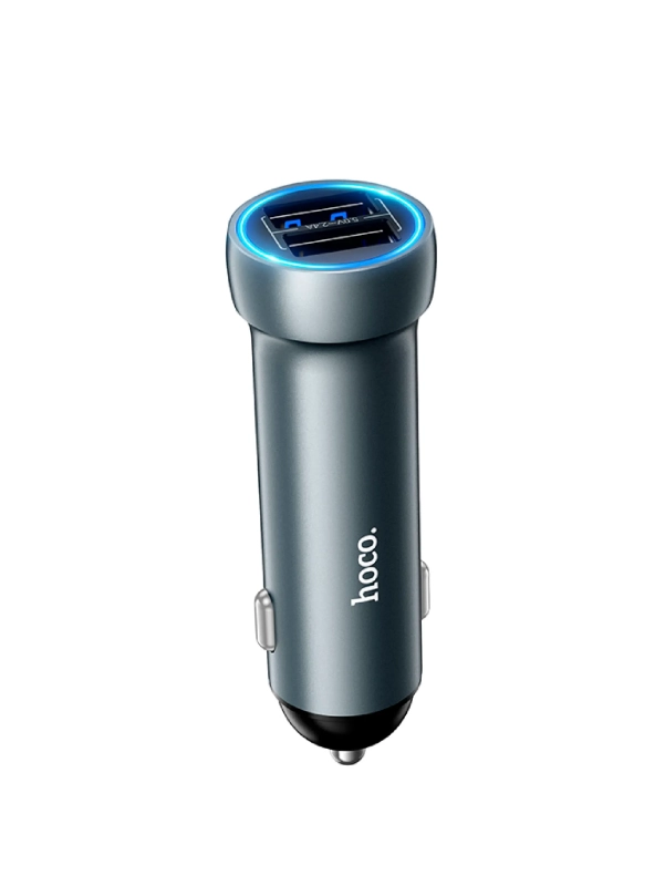 Автомобильное заряд. устр. Hoco Z54 2USB 15.5W серый