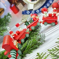 Новогодний паровозик 3 вагонч.20*5см Новогодний паровозик 3 вагонч.20*5см