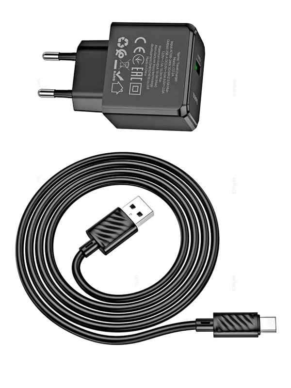 Сетевое зарядное устройство Hoco CS12A + Type-C Сетевое зарядное устройство Hoco CS12A + Type-C