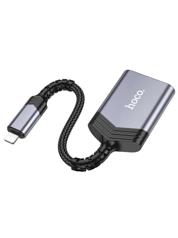 Картридер 2 в 1, Lightning, UA25, HOCO, поддержка TF/SD Картридер 2 в 1, Lightning, UA25, HOCO, поддержка TF/SD