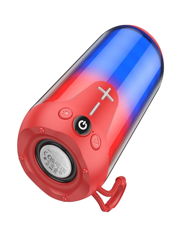 Портативная колонка BOROFONE BR33 (Bluetooth/USB/TF/AUX/светящаяся/5Вт) красная