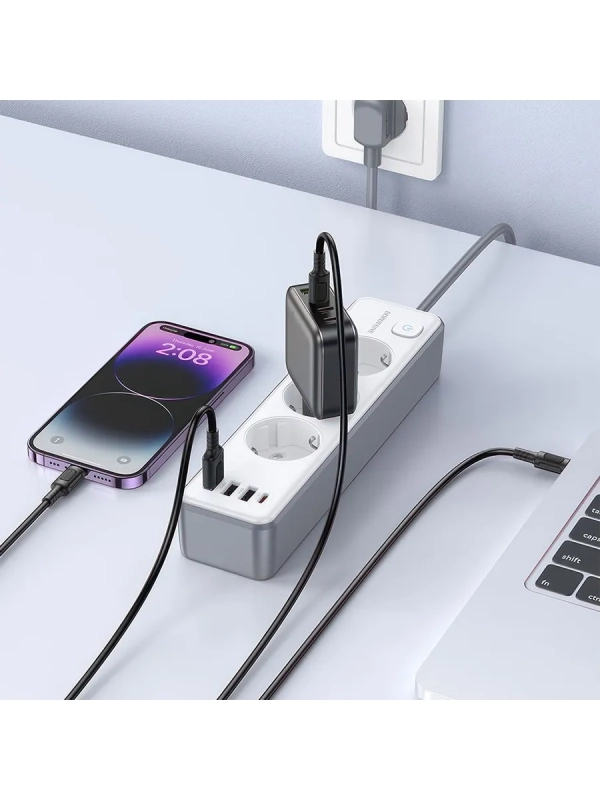 Удлинитель BOROFONE BAC9 3 розетки, 3xUSB, 1xUSB-C