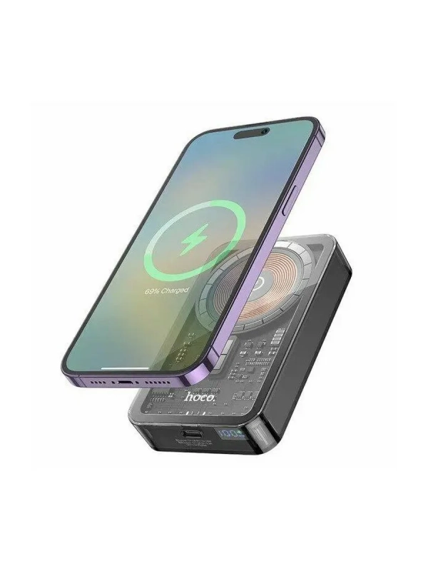 Магнитный аккумулятор с беспроводной зарядкой HOCO Q14A Магнитный аккумулятор с беспроводной зарядкой HOCO Q14A
