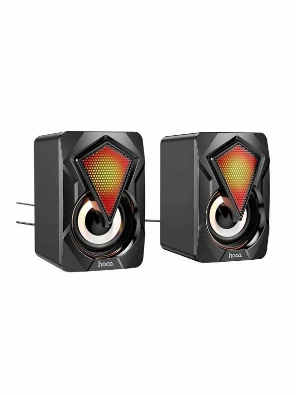 Игровые компьютерные колонки 2.0 HOCO DS30 с активной RGB-подсветкой (6W, USB, AUX)