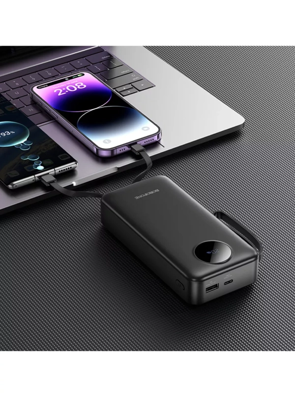 Внешний аккумулятор BJ53A 20000 mAh с кабелями Внешний аккумулятор BJ53A 20000 mAh с кабелями