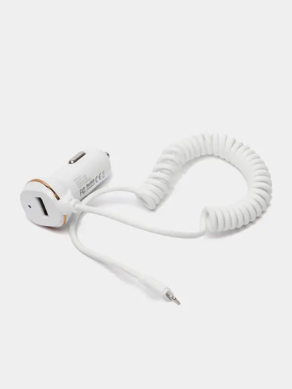Автомобильная зарядка Hoco Z14, Lightning 8-pin, 3.4A, 1 USB