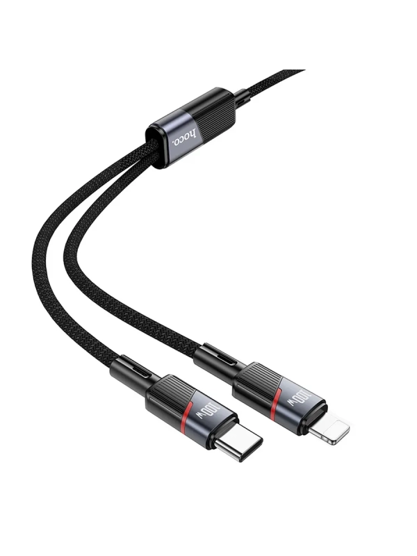 Кабель с 1 Type-C на 1 Type-C и 1 Lightning, U139