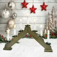 Рождественская горка 7 свечей дерев. Рождественская горка 7 свечей дерев.