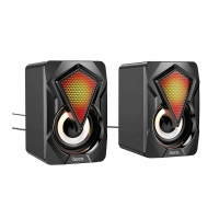 Игровые компьютерные колонки 2.0 HOCO DS30 с активной RGB-подсветкой (6W, USB, AUX)