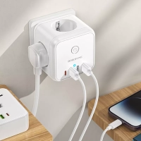 сетевой фильтр с 3 розетками (PD20W/1C3A)(EU/GER) Borofone BAC10 (white)