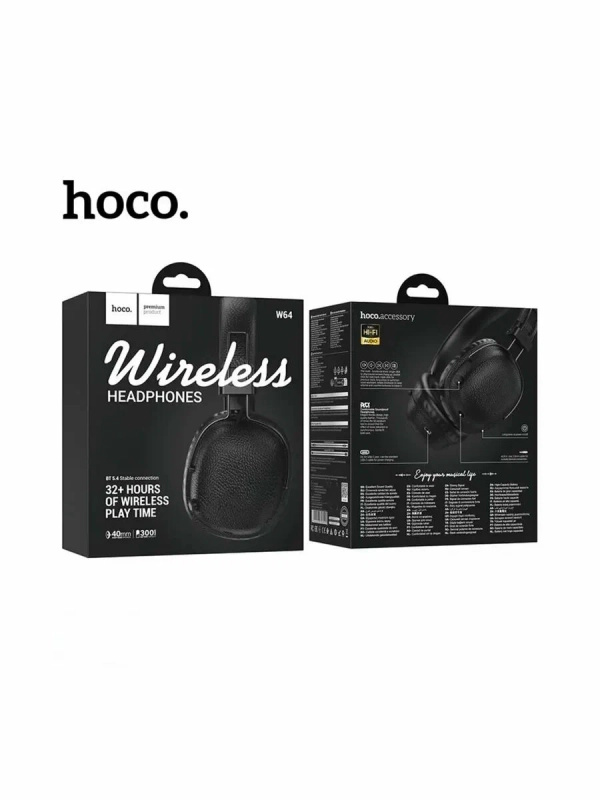 Наушники полноразмерные беспроводные Hoco W64 (Bluetooth) черный
