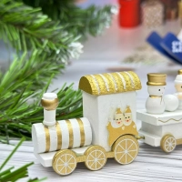 Новогодний паровозик 3 вагонч.20*5см Новогодний паровозик 3 вагонч.20*5см