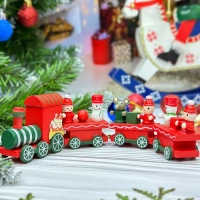 Новогодний паровозик 3 вагонч.20*5см Новогодний паровозик 3 вагонч.20*5см