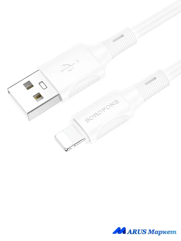 Кабель Apple Lightning - USB Type-A 2.4A для быстрой зарядки Кабель Apple Lightning - USB Type-A 2.4A для быстрой зарядки