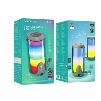 Портативная колонка BOROFONE BR33 (Bluetooth/USB/TF/AUX/светящаяся/5Вт) серая