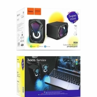 Игровые компьютерные колонки 2.0 HOCO DS30 с активной RGB-подсветкой (6W, USB, AUX)