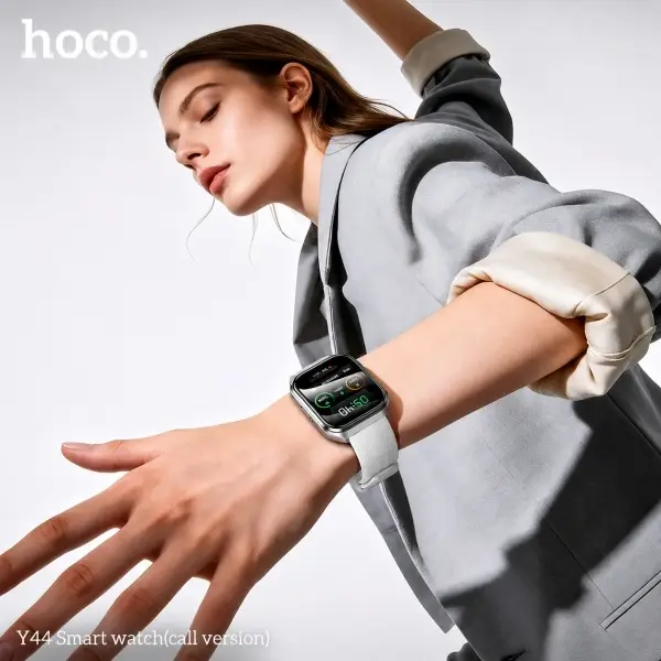 Умные часы HOCO Y44 Smart Watch с Bluetooth-звонками серебро