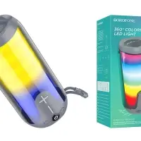 Портативная колонка BOROFONE BR33 (Bluetooth/USB/TF/AUX/светящаяся/5Вт) серая