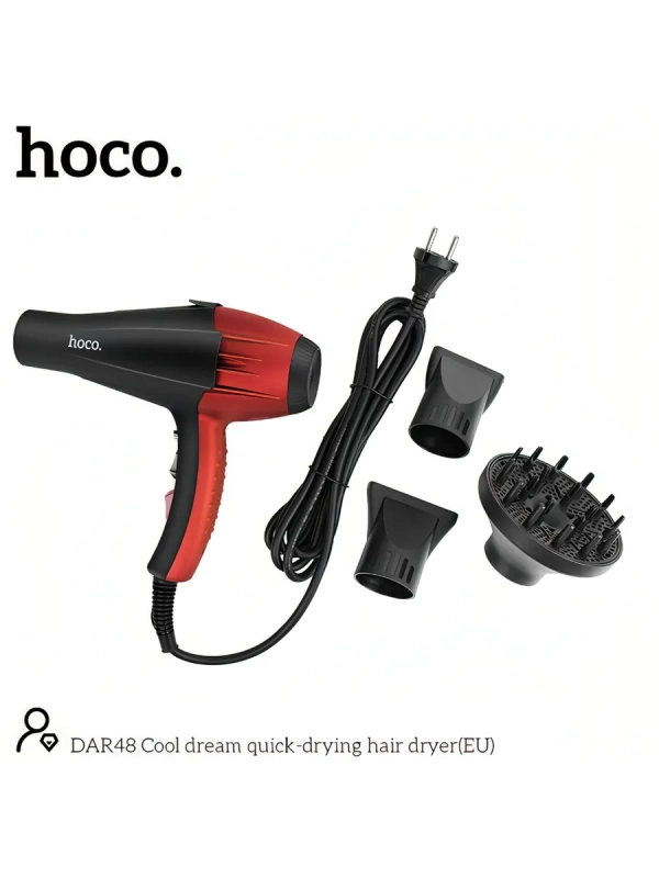 Фен для волос бытовой 1800 ВТ Hoco Dar48
