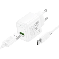 Зарядное устройство USB 3.0 QC с кабелем TYPE-C