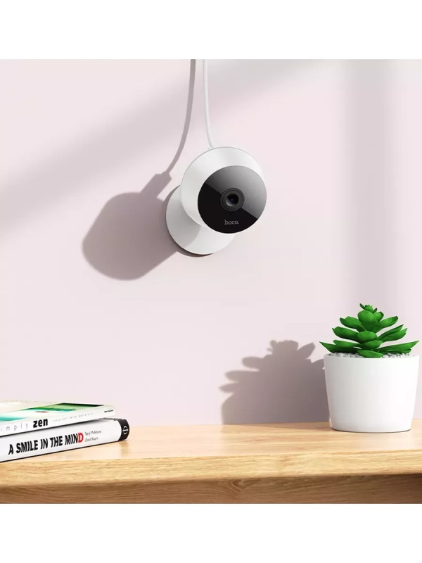 Камера видеонаблюдения HOCO D3 Wi-Fi, HD (2304*1296) белый Камера видеонаблюдения HOCO D3 Wi-Fi, HD (2304*1296) белый
