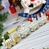 Новогодний паровозик 3 вагонч.20*5см Новогодний паровозик 3 вагонч.20*5см