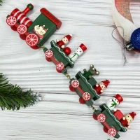 Новогодний паровозик 3 вагонч.20*5см Новогодний паровозик 3 вагонч.20*5см