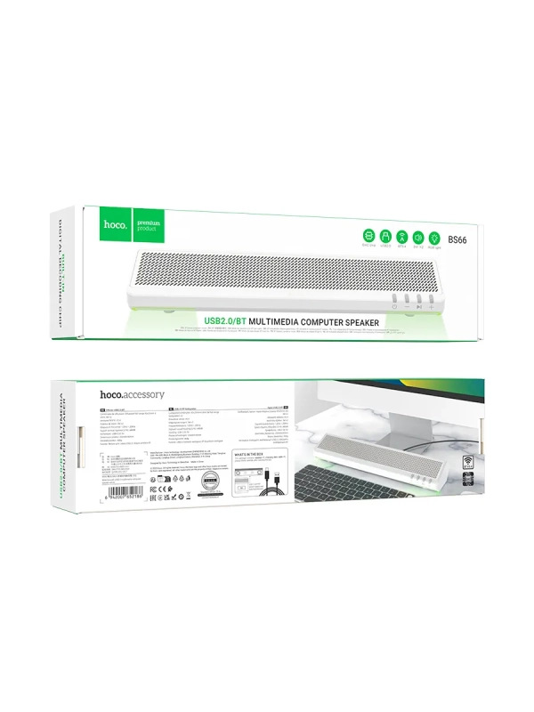 Портативная беспроводная колонка BS66 / саундбар для компьютера