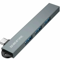 Хаб USB Borofone FH1A 4в1: Type-C на 4 порта