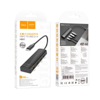 Переходник-разветвитель хаб HB41 с Type-C на USB2.0