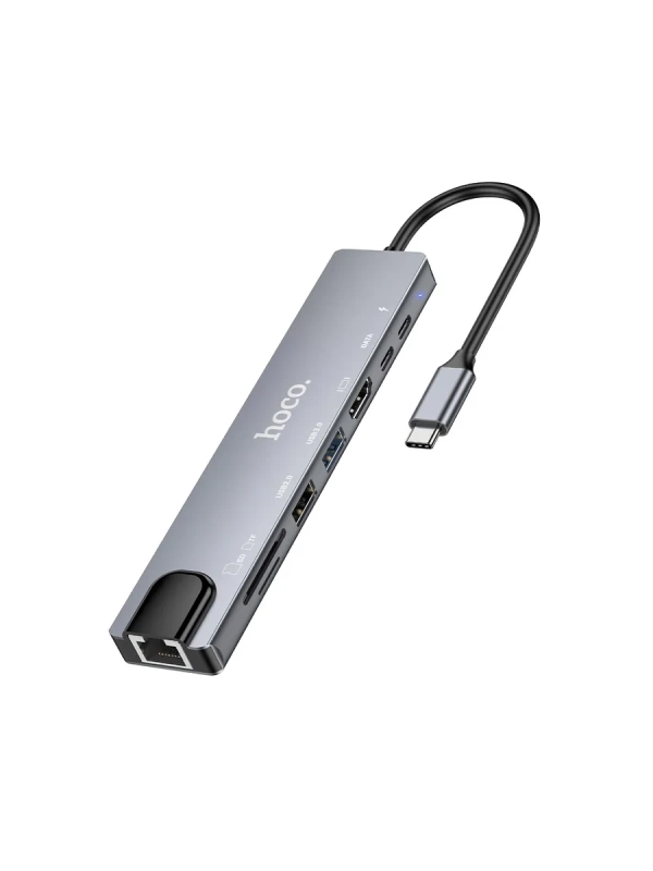USB хаб Type-C 8в1 с RJ45 и HDMI