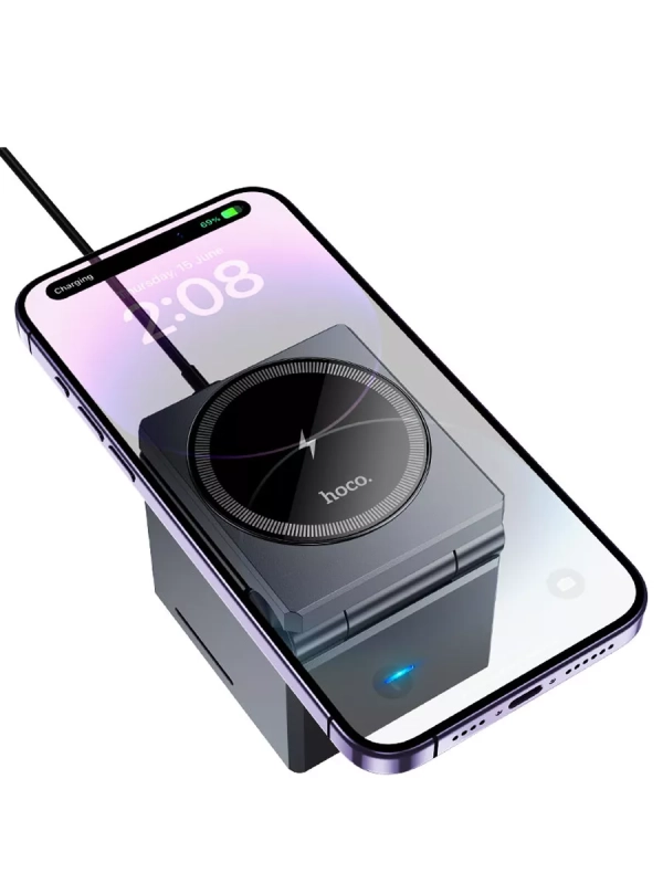 Беспроводная зарядная станция HOCO CQ8 3 в 1 Беспроводная зарядная станция HOCO CQ8 3 в 1