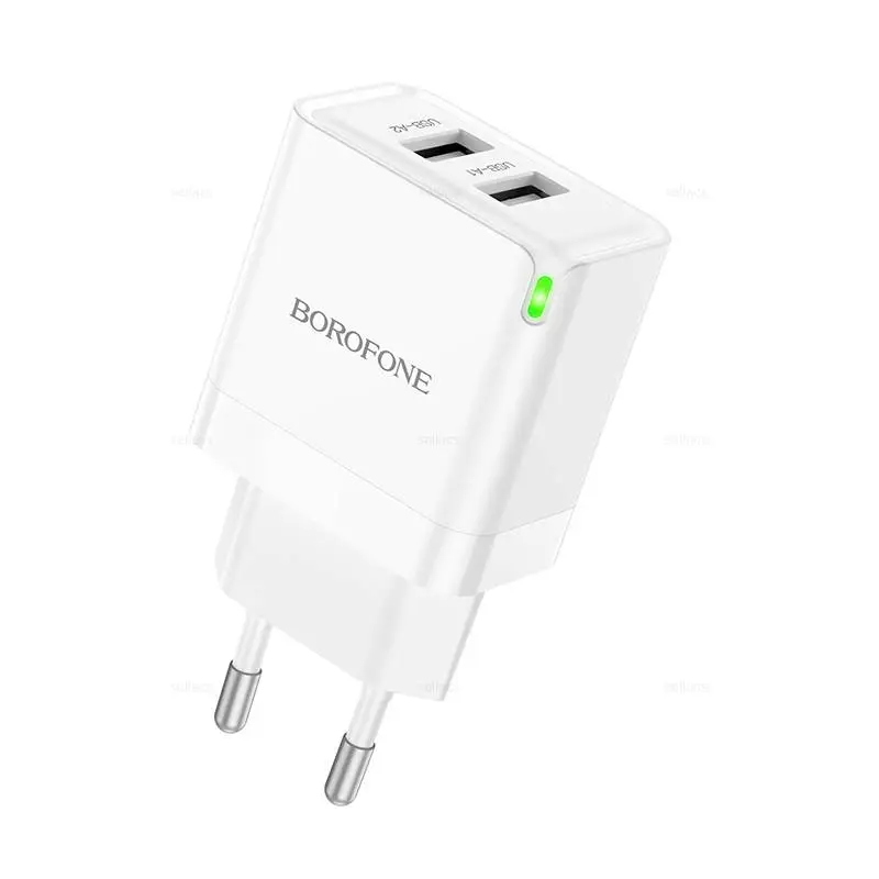Зарядное устройство 2USB 2.1A Borofone BN15 без кабеля Зарядное устройство 2USB 2.1A Borofone BN15 без кабеля