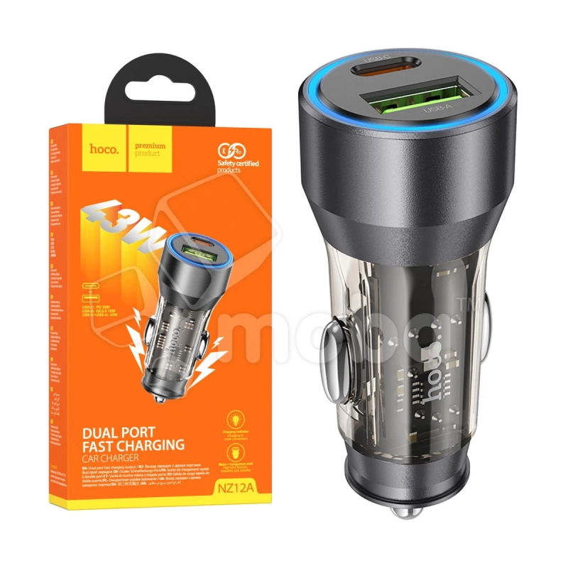 Автомобильное зарядное устройство Hoco NZ12A PD43W черный Автомобильное зарядное устройство Hoco NZ12A PD43W черный