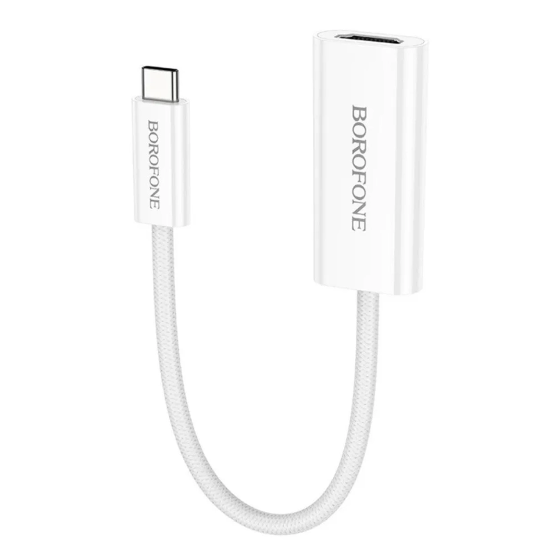 Переходник Borofone DH11, USB Type-C - HDTV, для фото- и видео техники, белый Переходник Borofone DH11, USB Type-C - HDTV, для фото- и видео техники, белый