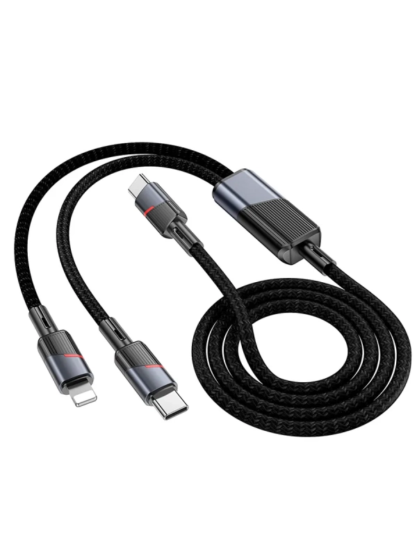 Кабель с 1 Type-C на 1 Type-C и 1 Lightning, U139