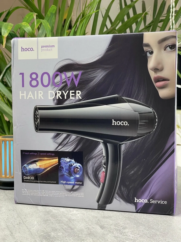 Фен для волос с насадками профессиональный HOCO DAR30, 1800 Вт