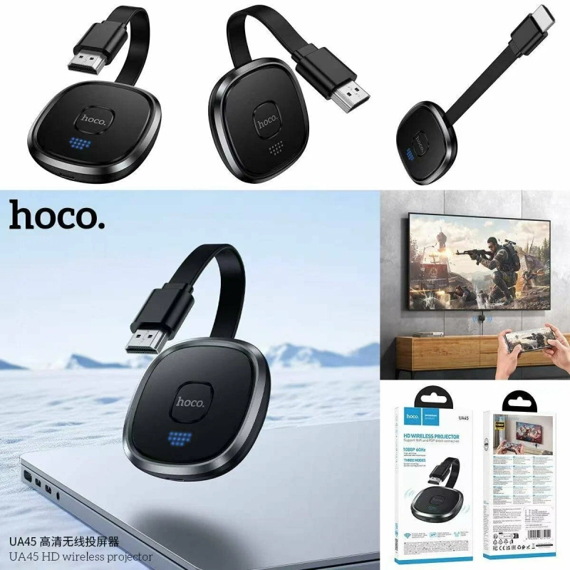 Адаптер беспроводной Hoco UA, для проектора и дисплея, Full HD, 1080p, 60Гц