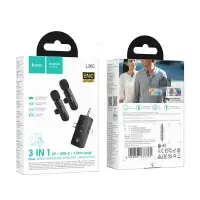 Hoco L20C Fair двойной беспроводной микрофон (iP/Type-C/3.5)