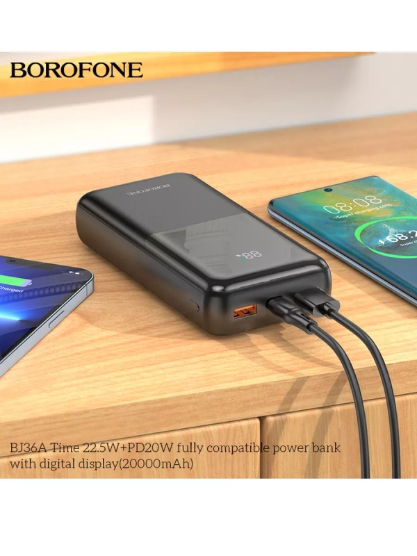 Внешний аккумулятор BJ36A 20000 mAh быстрая зарядка 22,5W Внешний аккумулятор BJ36A 20000 mAh быстрая зарядка 22,5W