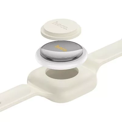 Беспроводная метка GPS трекер маячок AirTag Hoco E91E Tiger для iphone с серым ремешком