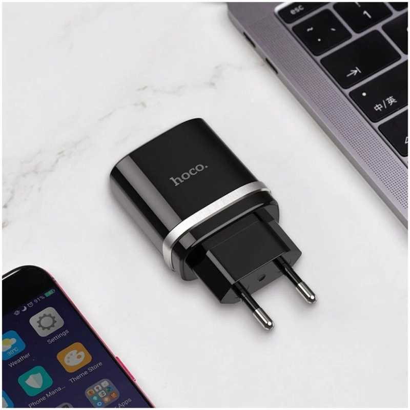 Сетевое зарядное устройство c USB HOCO C12Q Type-c, QC3.0