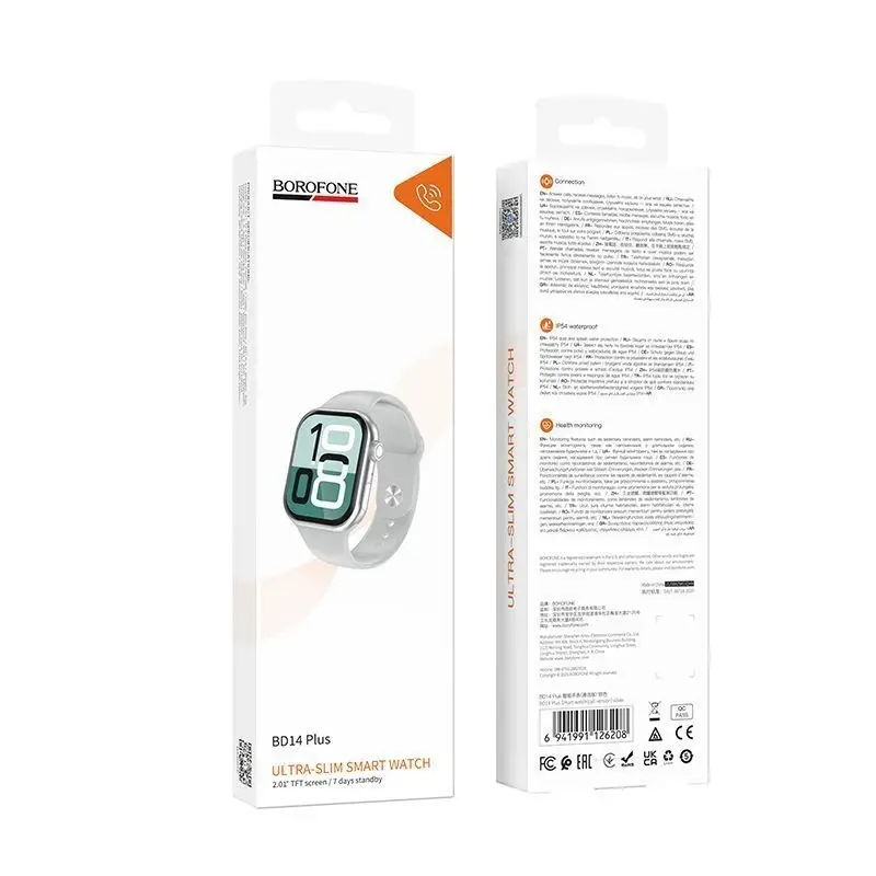 Смарт-часы спортивные Borofone BD14 Plus (Call Version) silver
