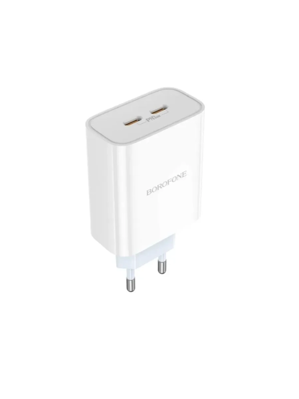 Сетевое ЗУ USB-C Borofone BA73A (35W/2 порта/PD) белый Сетевое ЗУ USB-C Borofone BA73A (35W/2 порта/PD) белый