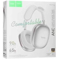 Беспроводные наушники Bluetooth Hoco W55 Plus (накладные, активное шумоподавление) Серебро