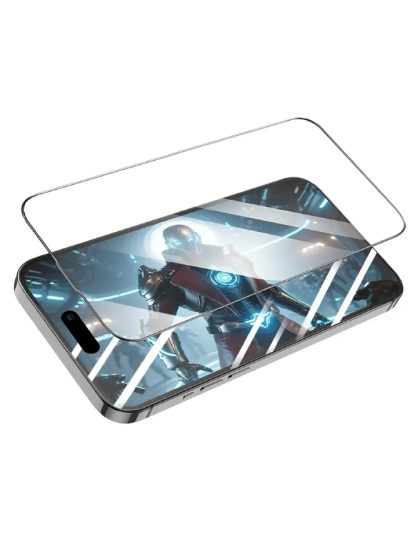 Защитное стекло для iPhone 15 Pro Max закаленное, сверхпрочное