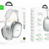 Беспроводные наушники Bluetooth Hoco W55 Plus (накладные, активное шумоподавление) Серебро