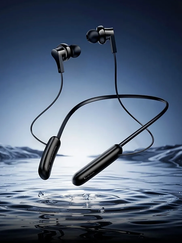 Наушники Bluetooth с микрофоном ES75, магнитные, черный